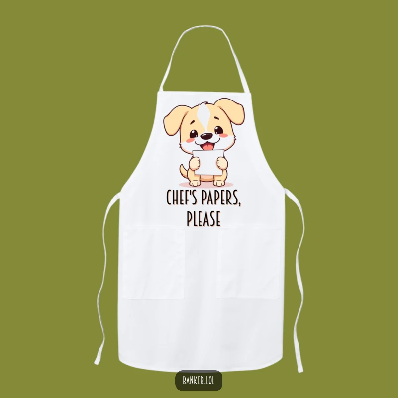 Funny Dog Chef Apron: Cook Up Smiles with Paper Power!