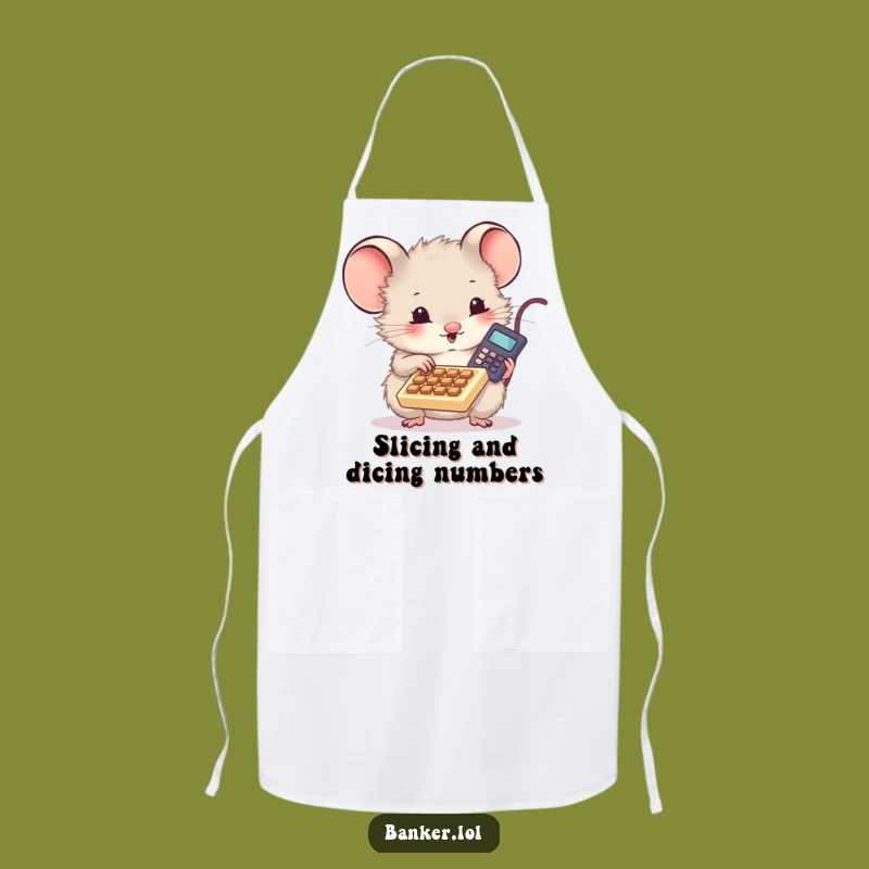 Funny Mouse Calculator Apron - Hilarious Kitchen Accessory for Budgeting Fun