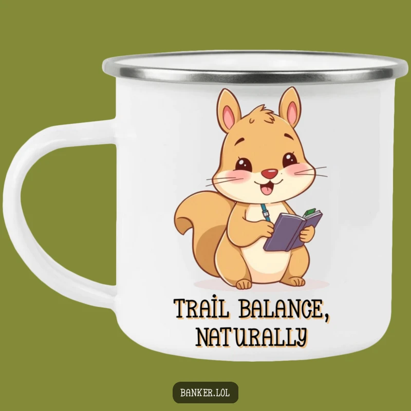 Funny Squirrel Ledger Camping Mug - Hilarious Outdoor Companion for Organizers