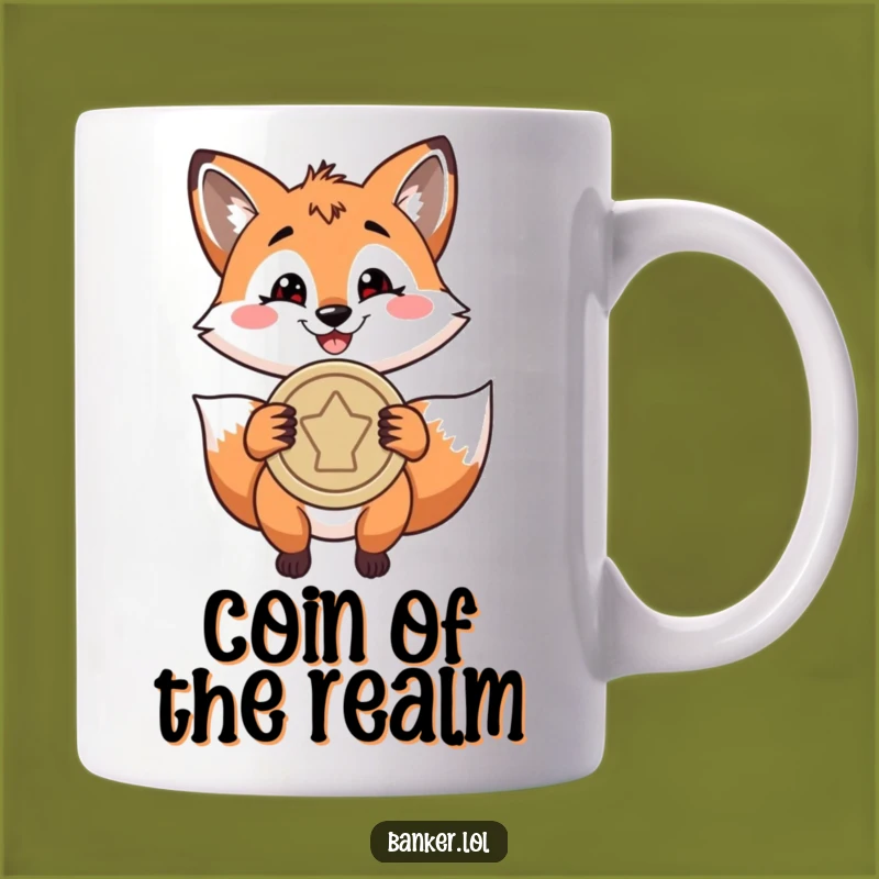 Funny Fox Coin Mug - Hilarious Gift for the Clever and Ambitious