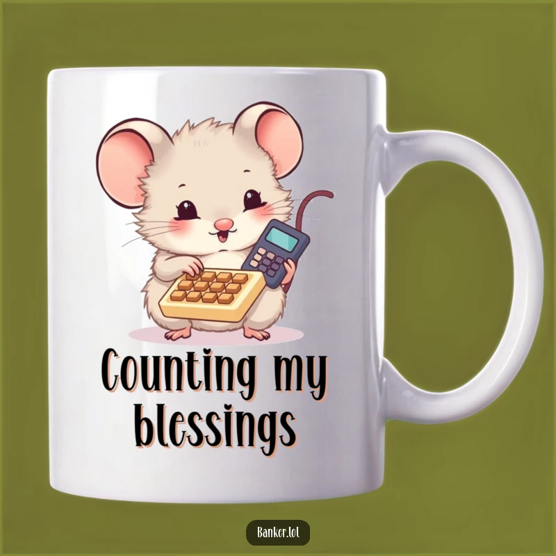 Funny Mouse Calculator Mug - Hilarious Gift for Math Lovers and Accountants