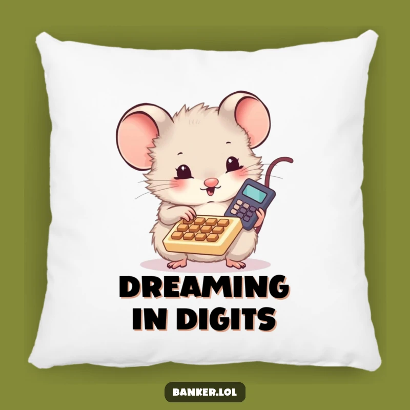 Funny Mouse Calculator Pillow - Cozy and Hilarious Accent for Your Space