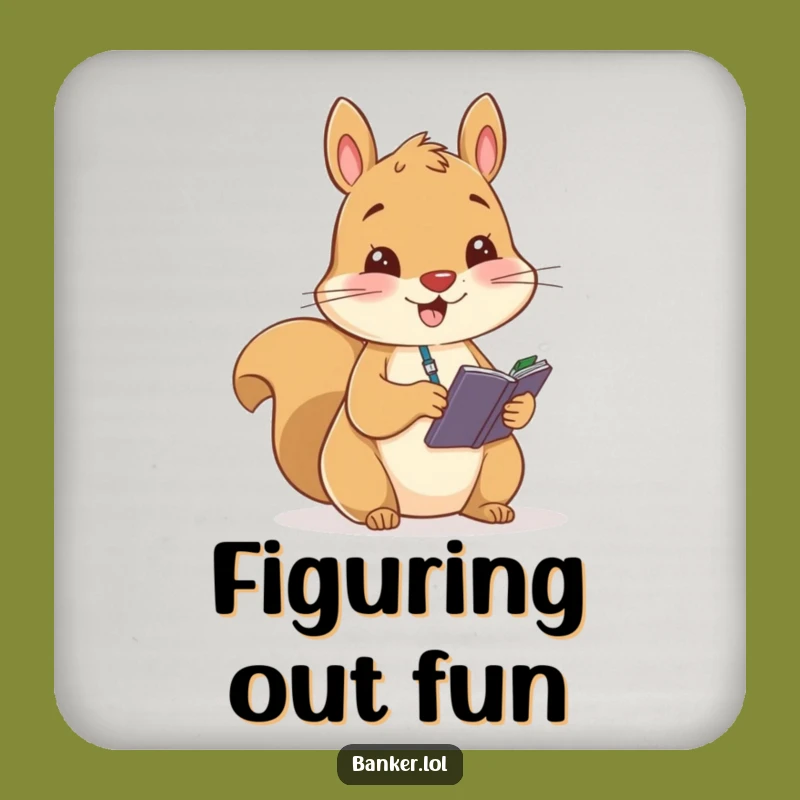 Funny Squirrel Ledger Coaster - Hilarious Protection for Your Surfaces