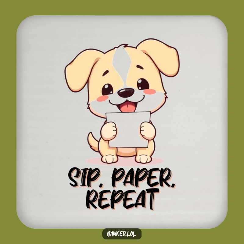 Funny Dog Paperweight Coaster: Keep Surfaces Safe with Humor!