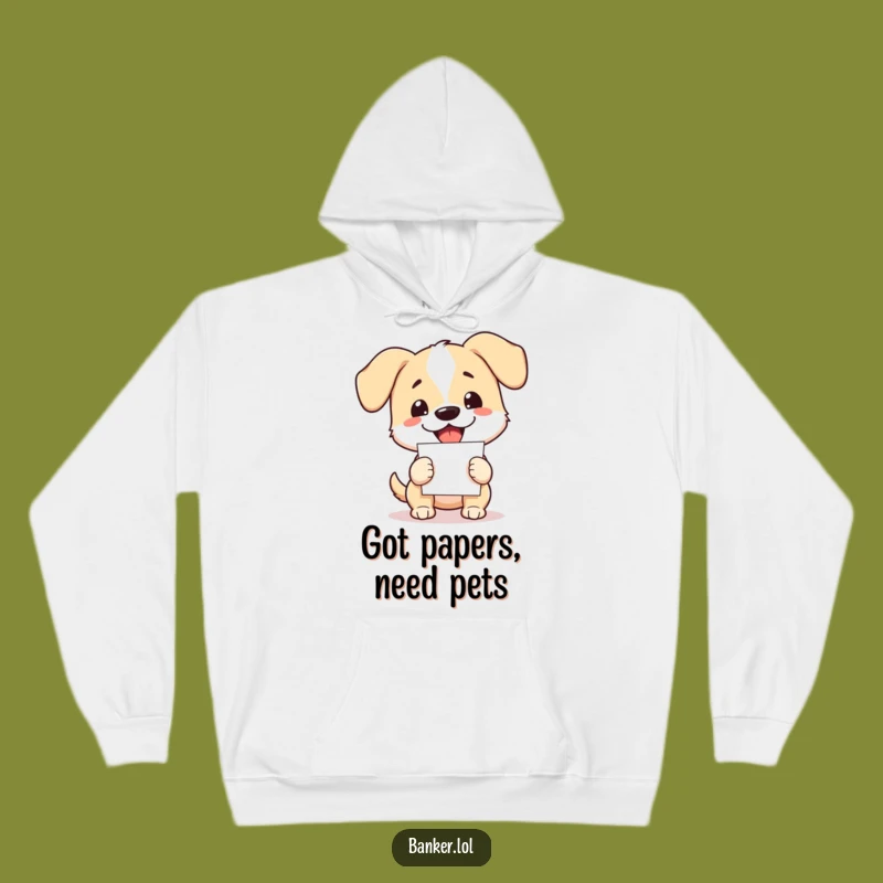 Funny Dog Document Handler Hoodie: Cozy Comfort & Comic Relief!