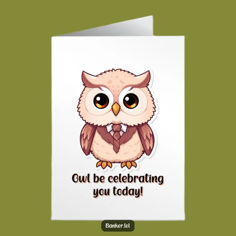 Free Printable Owl Birthday Card: Funny Downloadable Gift for a Wise Celebration
