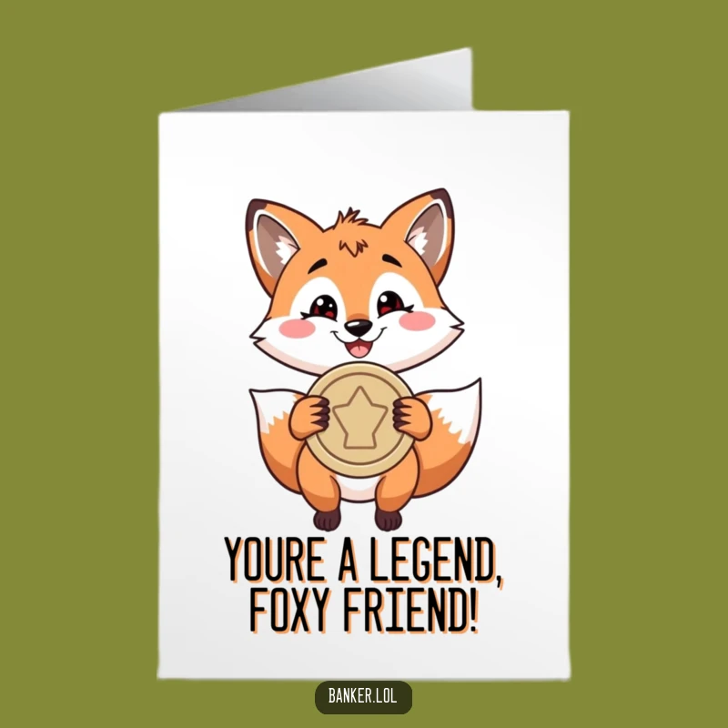 Free Printable Congratulations Card: Fox's Treasure of Success - Humorous Downloadable Greeting