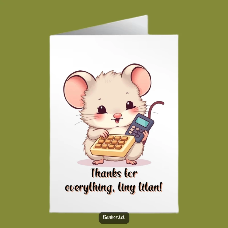 Free Printable Thank You Card: Mouse's Grateful Calculation - Funny Downloadable Appreciation