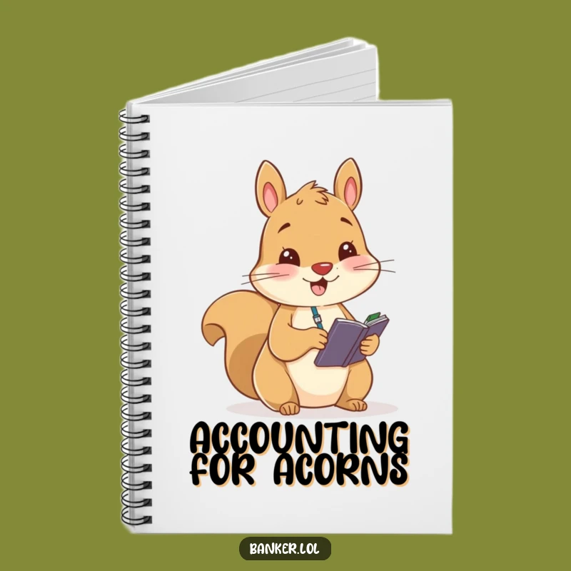 Funny Squirrel Ledger Notebook - Hilarious Journal for Organized Thoughts