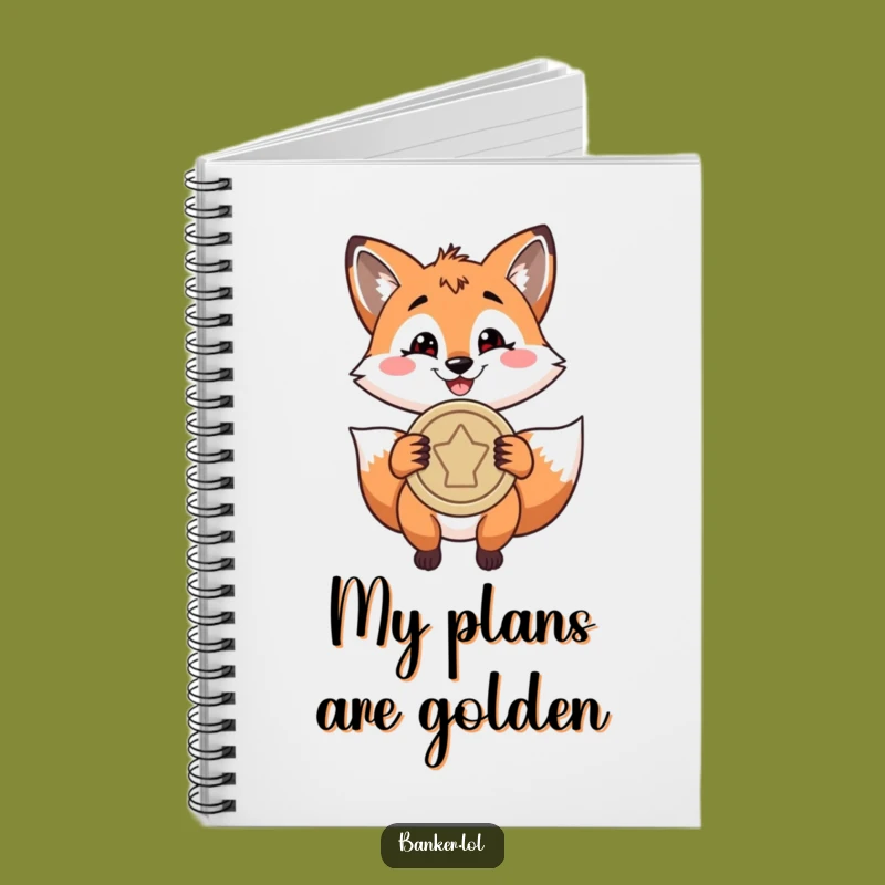 Funny Fox Coin Notebook - Hilarious Journal for Ambitious Ideas