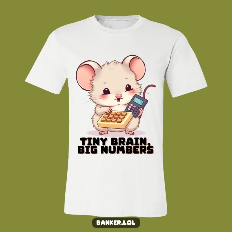 Funny Mouse Calculator T-Shirt - Cute and Hilarious Tee for Finance Fans