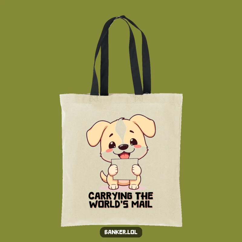 Funny Dog Carry-All Tote: Haul Your Papers and Puns!